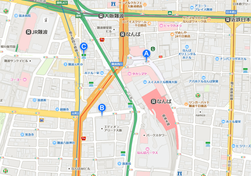 なんば駅周辺の待ち合わせ